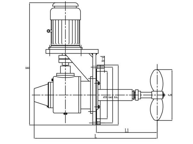 Miscelatori per l'industria chimica con ingresso laterale per serbatoi di grandi dimensioni